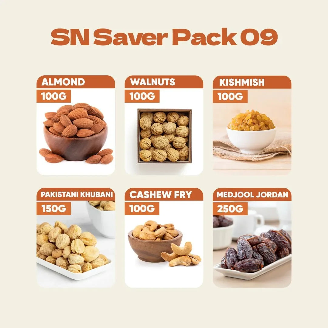 SN Saver Pack 9 Healthy Dry Fruits Bundle
