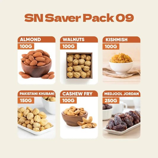 SN Saver Pack 9 Healthy Dry Fruits Bundle