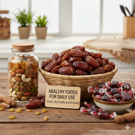 Healthy Foods for Daily Use – Dates, Dry Fruits and Imli Candy