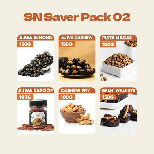 SN Dates Saver Pack 2 – Premium Mixed Ajwa Nuts & Dry Fruits